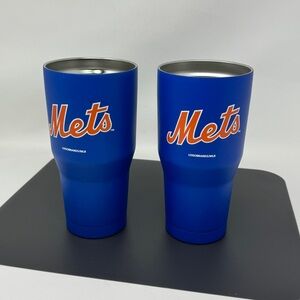 New York Mets 30oz Flipside Powder Coat Tumbler logobrands NO LIDS